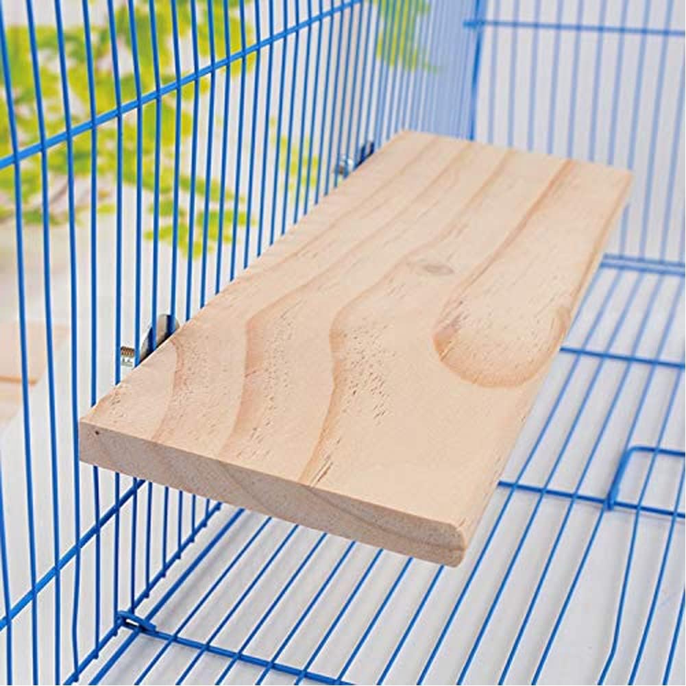 Large Wooden Bird Perch Platform Stand for Parrots and Cockatoos