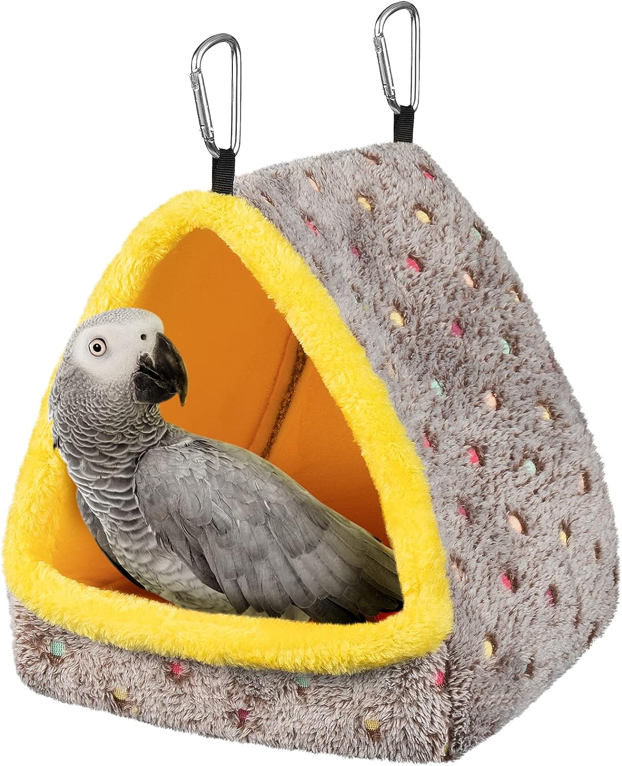 MEWTOGO Large Winter Warm Bird Nest House with Mat – Cozy Hanging Hammock Hideaway for Parrots